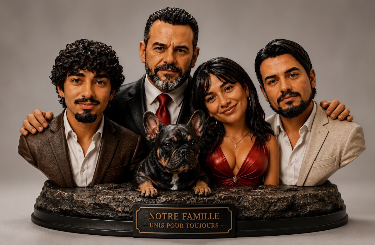 Exemple de figurine 3D personnalisée créée à partir de photos