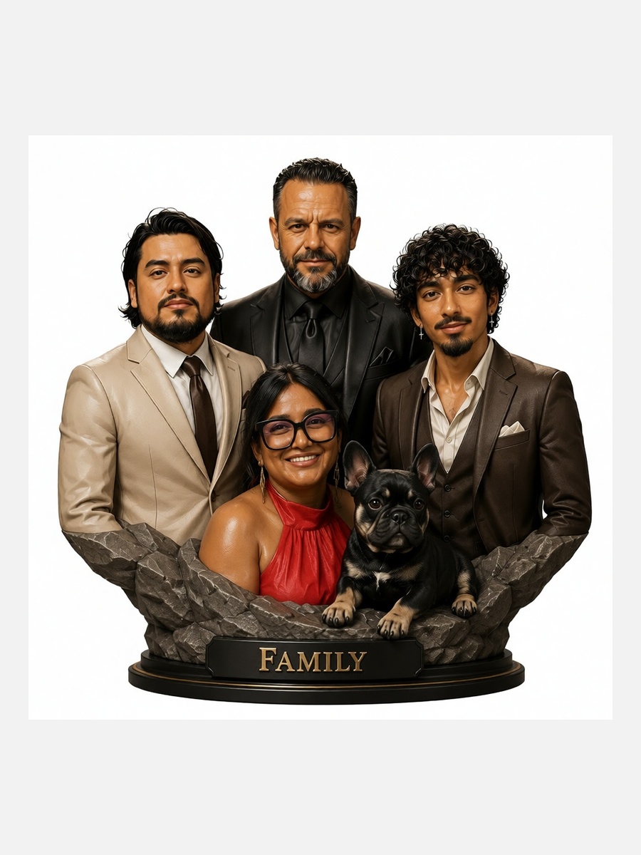 Buste famille & groupes – Portrait 3D Belgium